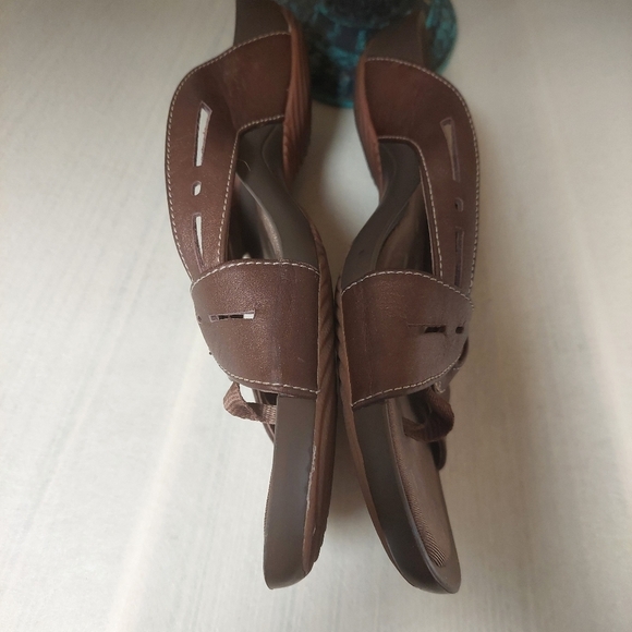 Clarks Thunder Perf Walking Woman Sandals Brown Size 10 - Picture 3 of 10